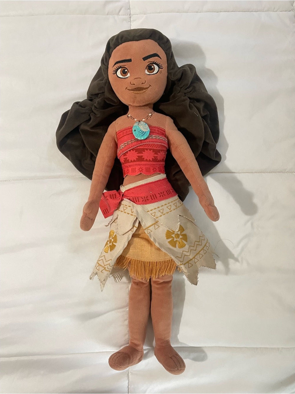 Disney Moana Plush Doll in Brown, Red, Cream and Turquoise